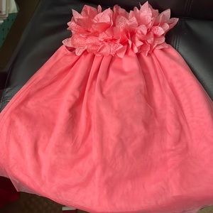 NWOT Pippa & Julie pastourelle coral pink dress 3T beautiful detail on collar